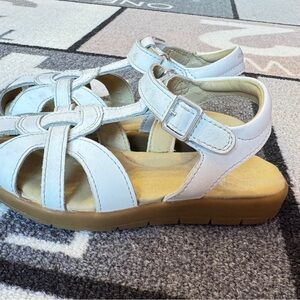 Stride Rite White Leather Kids Summertime Sandals
